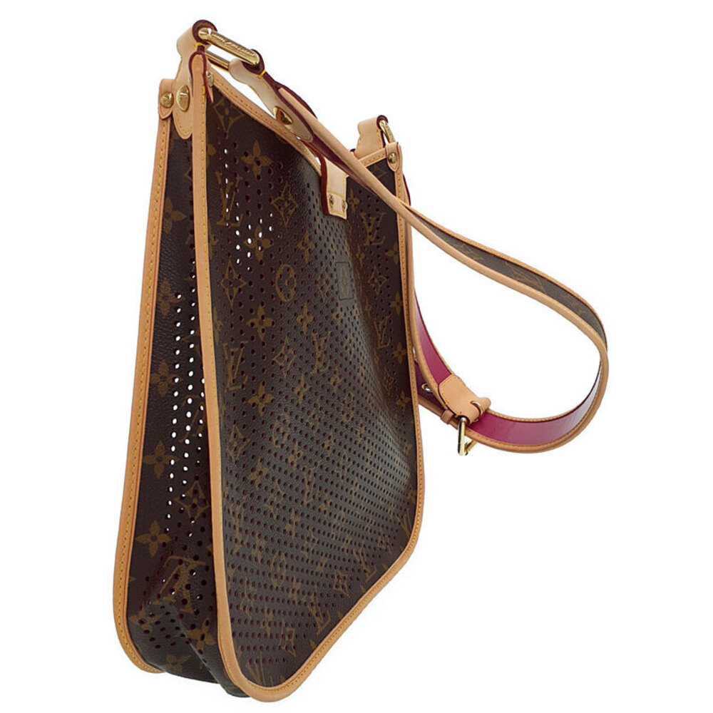Louis Vuitton Bag Shoulder Brown Leather Perforated Musette Monogram